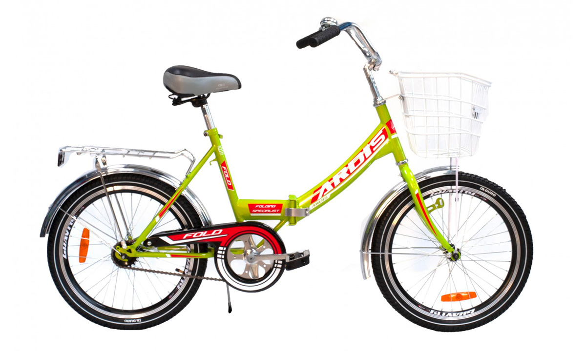 Фотография Велосипед ARDIS FOLD с корзиной 20"  Зеленый